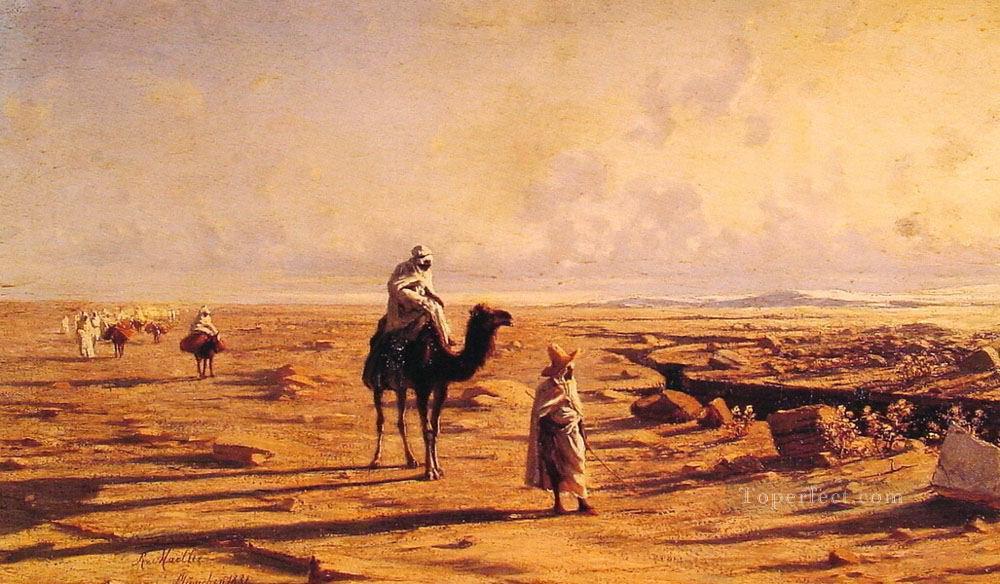 migrate Arabs in desert middle east Oil Paintings